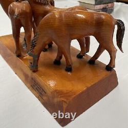 Hand Carved By Art Gallant Folk Art Horses