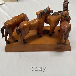 Hand Carved By Art Gallant Folk Art Horses