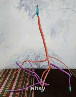 Hand Carved Cedar Folk Art Long Armed Coyotebuck