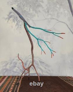 Hand Carved Cedar Folk Art Short Tailed Coyotebuck