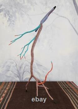 Hand Carved Cedar Folk Art Short Tailed Coyotebuck