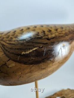 Hand Carved Early Century Style Bird Folk Art Sculpture Driftwood Base Signed