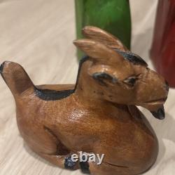 Hand Carved Folk Art Nativity! Signed By Artist Adrian McLean! Beautiful