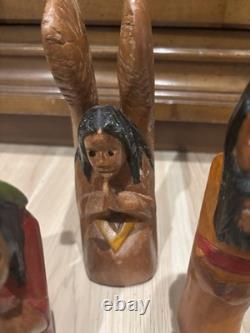 Hand Carved Folk Art Nativity! Signed By Artist Adrian McLean! Beautiful