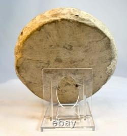 Hand-Carved Folk Art Stone Face Effigy Sculpture Early 20th Century