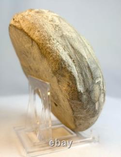 Hand-Carved Folk Art Stone Face Effigy Sculpture Early 20th Century