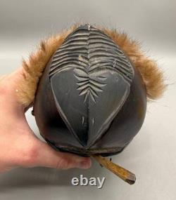 Hand-Carved Kutkh Raven Spirit Wood Sculpture Kamchatka Signed V. Paramoshin