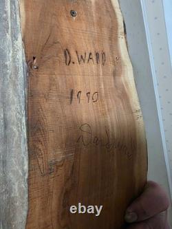 Hand-Carved & Painted Wood Duck Wall Mount Diorama by David Ward 1990 Folk Art