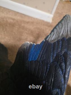 Hand-Carved & Painted Wood Duck Wall Mount Diorama by David Ward 1990 Folk Art