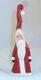 Hand Carved Polychrome Painted Wood Folk Art Tall Santa Figure By Doug Shaw