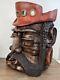 Hand Carved & Signed Large Wooden Bearded Man 19 Wall Art Steampunk Nautical