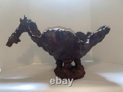 Hand Carved Solid Wood Sculpture Bowl