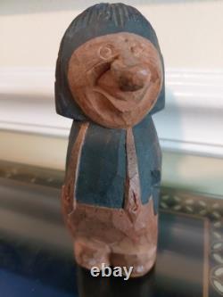 Hand Carved Troll by Bengt Brask Authentic Wooden Folk Art Figurine 5.5 Inches