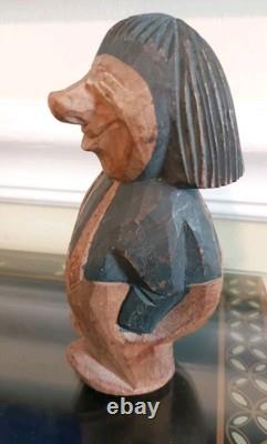Hand Carved Troll by Bengt Brask Authentic Wooden Folk Art Figurine 5.5 Inches