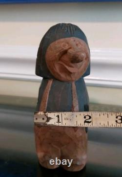 Hand Carved Troll by Bengt Brask Authentic Wooden Folk Art Figurine 5.5 Inches