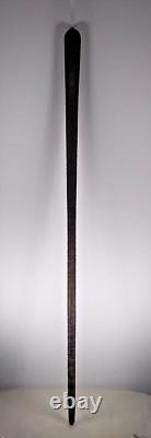 Hand Carved Walking Stick Vintage Folk Art Hardwood