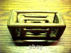 Hand Carved Wood Ball in Cage inside Cage Wood Whimsey Folk Art BSA Merit Badge