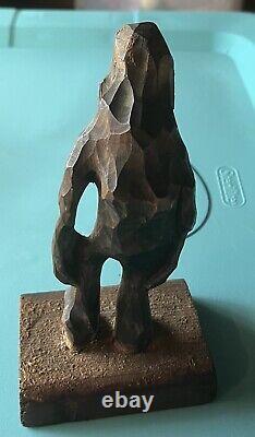 Hand Carved Wood Dovregubbens Hall King Troll Figurine Norwegian Folk Art