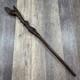 Hand Carved Wood Figural Ceremonial Staff Open Hand Snake Woman 31 Folk Art