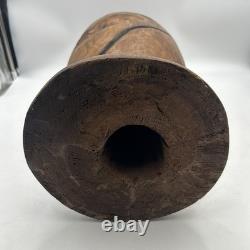 Hand Carved Wooden Djembe Drum 21 Tribal Face African Style Folk Art Japan Hand Carved Wooden Djembe Drum 21 Tribal Face African Style Folk Art Japan
