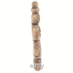 Hand Carved Wooden Folk Art Cultural Figures Unknown Origin