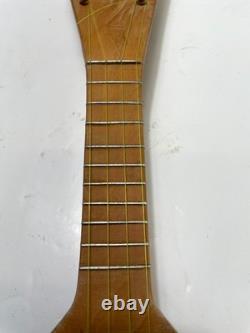 Hand Carved Wooden Tahitian Ukulele Polynesian Banjo Folk Art String Instrument