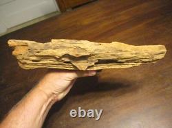 Hand Carved driftwood artist signed Old bearded Man wood Spirits folk art