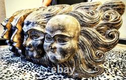 Hand Carved (kauri Wood), Family Of 4 Pacific Island Rustic Art Piece