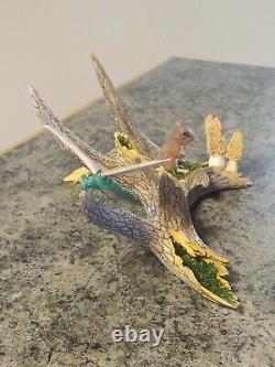 Hand carved Deer Antler Morel Mushroom/Mouse Rotting log Shed Carving Folk Art