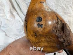 Hand-carved Driftwood Sculpture Bird on Steel Legs Branded JPM James P. Morton X2