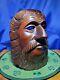 Hand Carved Wood Folk Art Decor Mask Of Bearded Man