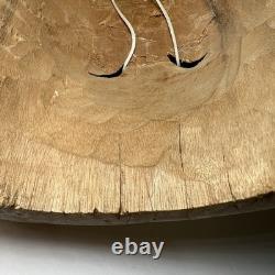 Hand carved wood wooden Oni Demon Mask Devil wall decor souvenir Folk Art