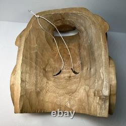 Hand carved wood wooden Oni Demon Mask Devil wall decor souvenir Folk Art