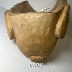 Hand carved wood wooden Oni Demon Mask Devil wall decor souvenir Folk Art