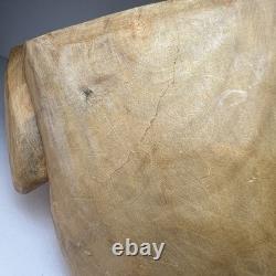 Hand carved wood wooden Oni Demon Mask Devil wall decor souvenir Folk Art