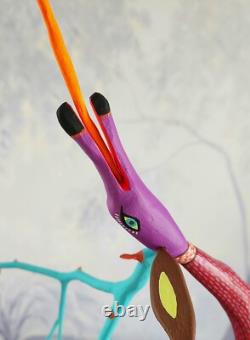 Handcrafted Cedar Carved Coyotebuck Folk Art