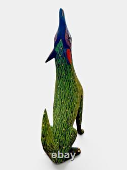 Handmade Mexican Folk Art Carved Hand-Painted Alebrije Coyote by Marcos Garcia