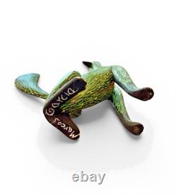 Handmade Mexican Folk Art Carved Hand-Painted Alebrije Coyote by Marcos Garcia