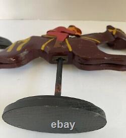 Hc Evans Wood Carved Carnival Racehorse Race Horse Folk Art 1920-1940