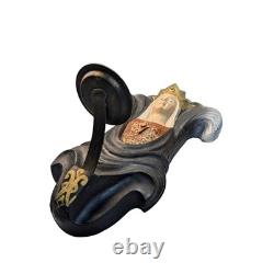 Henning Engelsen Hand Carved Norwegian Queen Wall Sconce, Mid-Century Folk Art
