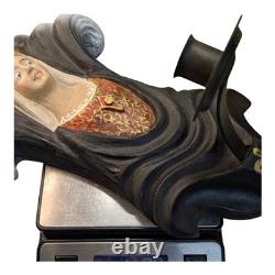 Henning Engelsen Hand Carved Norwegian Queen Wall Sconce, Mid-Century Folk Art