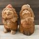 Henning Vintage Norwegian Hand Carved Wooden Troll Couple Folk Art Signed 8