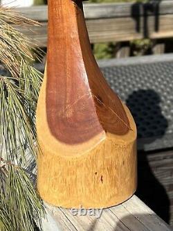 Henry Wallace Wood Carving Signed Bahamas 1989 Cubist Caribbean Folk Art Tiki