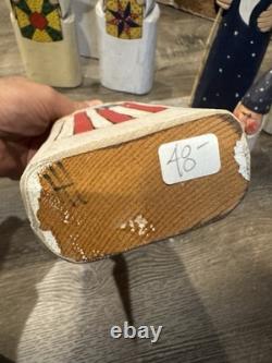 Hollins & Hollins Folk Art Angel Set Hand-Carved Wood