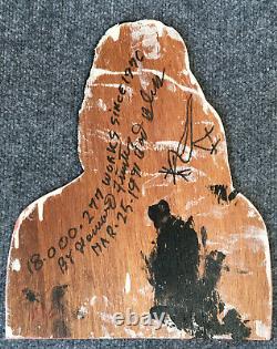 Howard Finster ORIGINAL SIGNED Wood Cutout Jesus Figure 1991 Outsider Folk Art