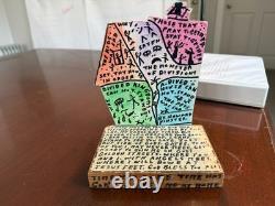 Howard Finster Original Hand-Painted Sculpture The Monster of Divisions Signed