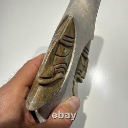 IROQUOIS SOAPSTONE CARVING False Faces by Cadaha Wenoda Six Nations Confederacy