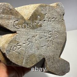 IROQUOIS SOAPSTONE CARVING False Faces by Cadaha Wenoda Six Nations Confederacy