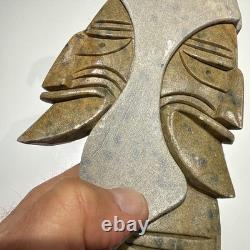 IROQUOIS SOAPSTONE CARVING False Faces by Cadaha Wenoda Six Nations Confederacy