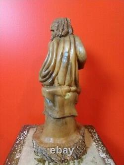 ISRAELI NUDE CARVING Vintage Olive Carving of A Nude Woman Folk Art